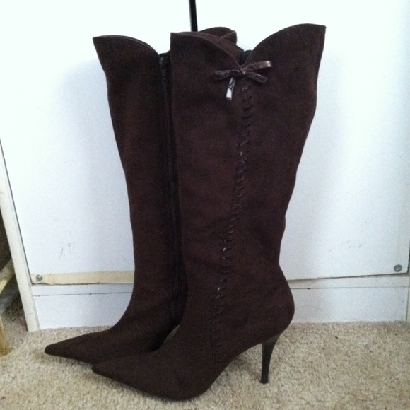 J.SIMPSON Dark brown Pointed Suede Boots