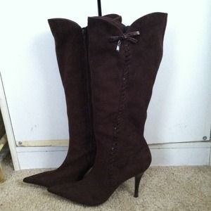 J.SIMPSON Dark brown Pointed Suede Boots