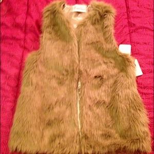 Faux fur vest!