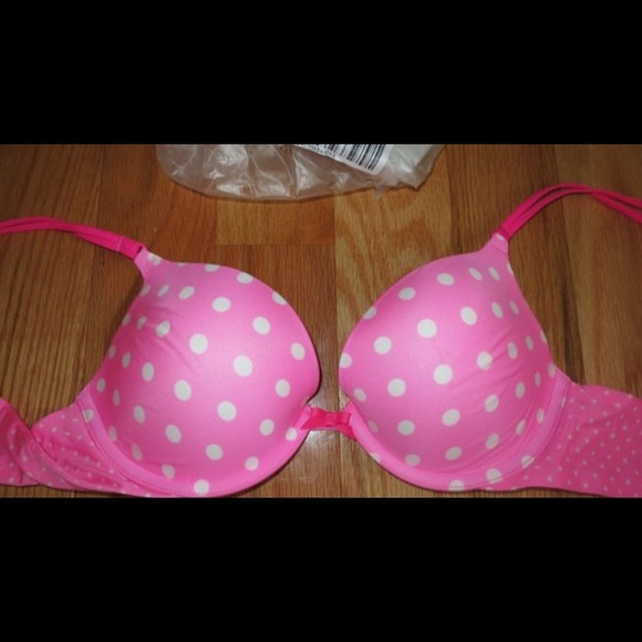 Victoria's Secret Pink Polka dot Push-up Bra