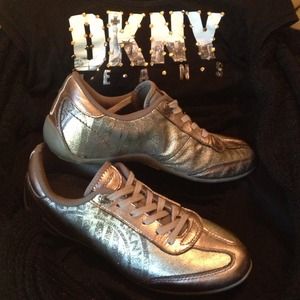 Silver Metallic DKNY Sneakers