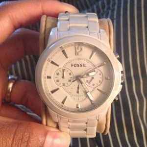 REDUCED- Authentic gray ceramic Fossil watch *NWOT