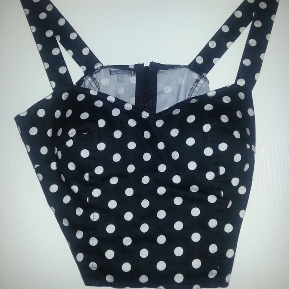 Pinup style crop top and vest⛔️sold⛔️