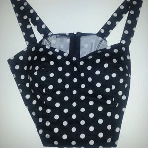 Pinup style crop top and vest⛔️sold⛔️