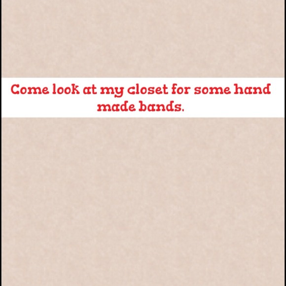Come to my closet to look at some nice band.