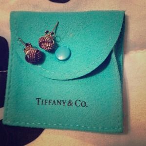 Tiffany and co sterling silver knot earrings