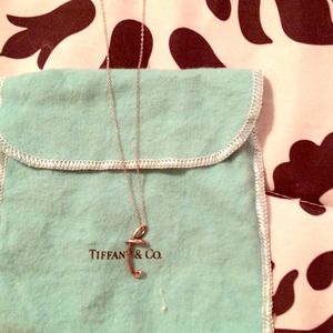 Tiffany and co sterling silver "t" necklace
