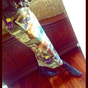 Long Silk Pencil Skirt