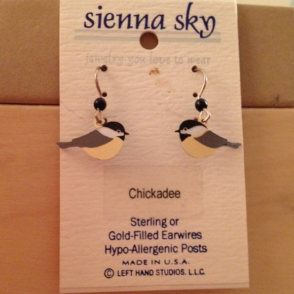 Chickadee Bird Earrings