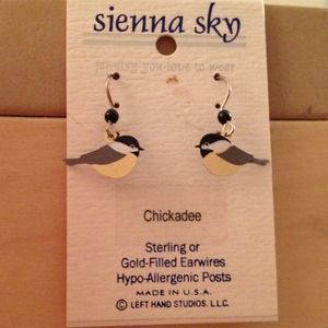 Chickadee Bird Earrings