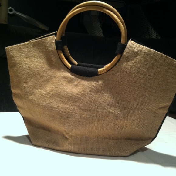 NWT Jute Handbag "R" initial - Picture 2 of 3