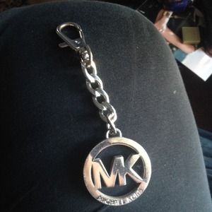 Michael Kors silver keychain