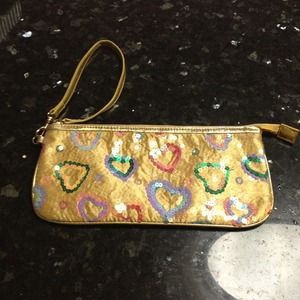 Gold xoxo purse