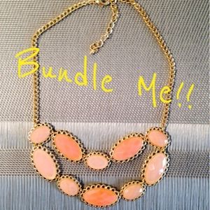 SOLD!! Two-tired peach & coral necklace