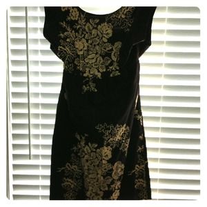 Jcrew  grey embroidered floral dress size 10.