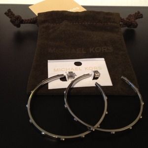 🚫sold in bundle🚫Michael Kors silver tone hoops