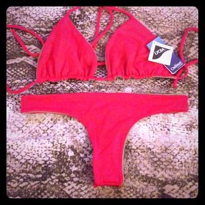 Brazilian Red Bikini. New. Lycra.