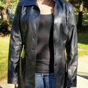 Long black coat, gently used