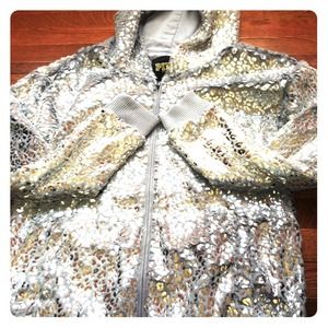 💎BLING💎 PINK ANIMAL PRINT HOODIE