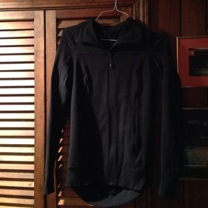 Black Lululemon jacket with sheer back.