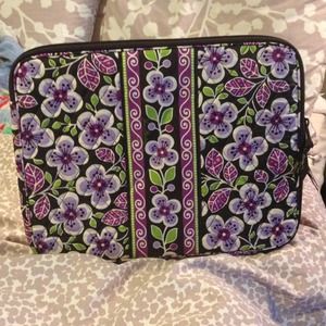 Purple floral laptop case