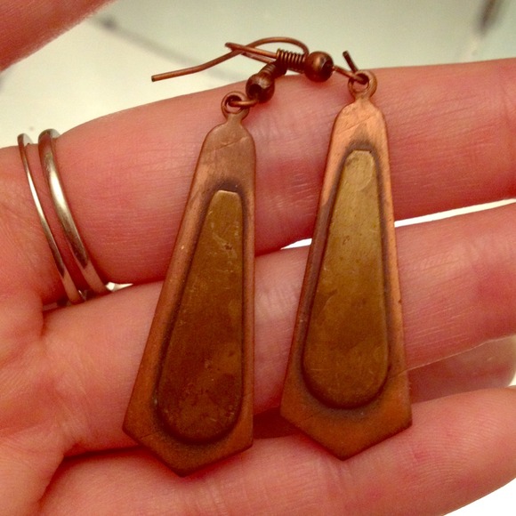 Copper earrings - Picture 1 of 2