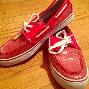 Red Sparkle Sperry (on hold for @run4fun24seven)
