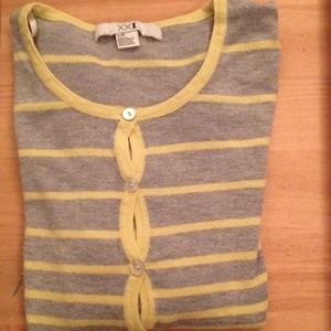 White And Gray Cardigan