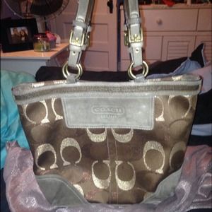 Bundle Coach brown handbag Air Force hoodie