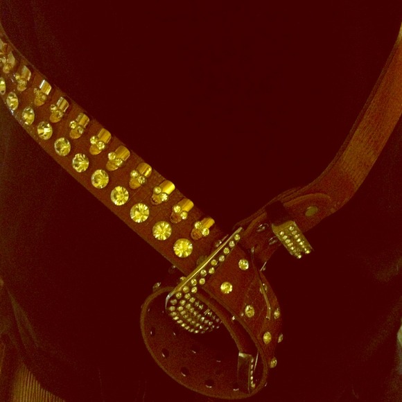 Crystallized belt with Scul. detail