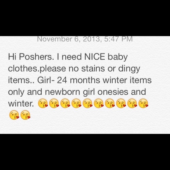 Winter baby clothes needed for girls