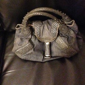********SOLD********Authentic Denim Fendi Spy Bag