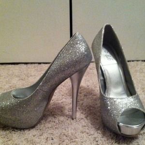 Silver stilettos