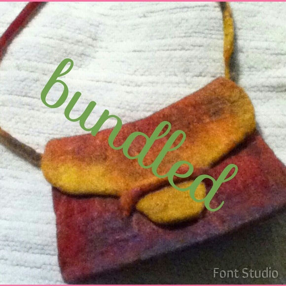 Felt hand bag. One of a kind work of art.