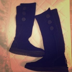 🌀reserved🌀💯authentic UGG black knit boots