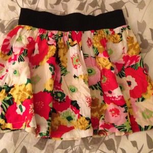 Andy Warhol Inspired Floral Print Skirt