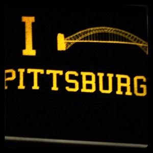 I love Pittsburgh black woman's t-shirt. New