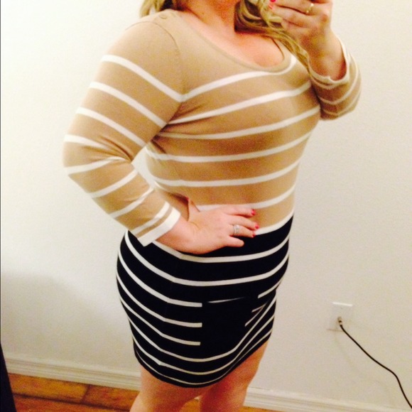 SOLD-Stripe sweater dress! - Picture 2 of 3