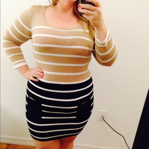 SOLD-Stripe sweater dress! - Picture 3 of 3