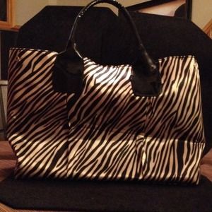 Zebra print tote
