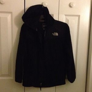 North face Hooded fleece in black