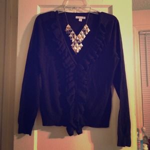 NY&Co ruffled cardigan