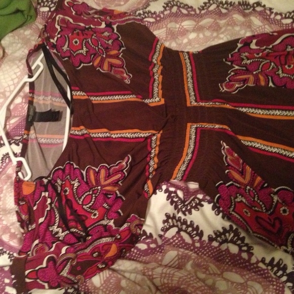 Size 16 Printed Stretchy Dress