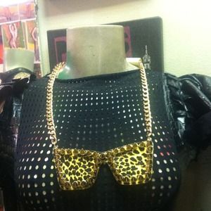 Studded Leopard Print Sunglasses