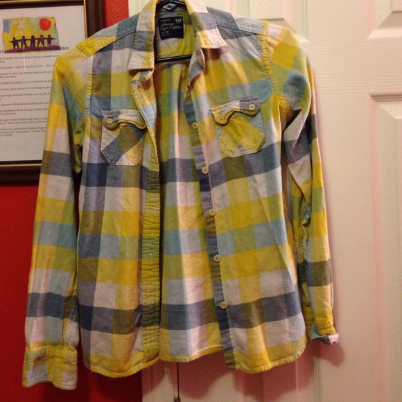 Plaid long sleeve bottom up