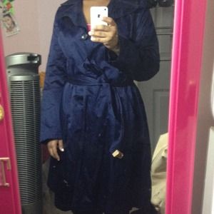 Dkny navy blue trench coat