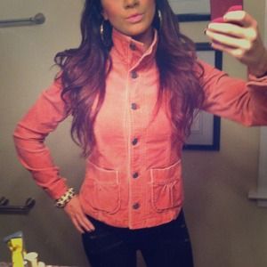 Eddie Bauer salmon corduroy jacket