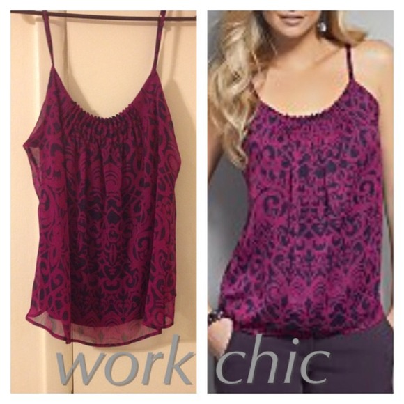 Tops - New York&co 🍇Purple chiffon tank