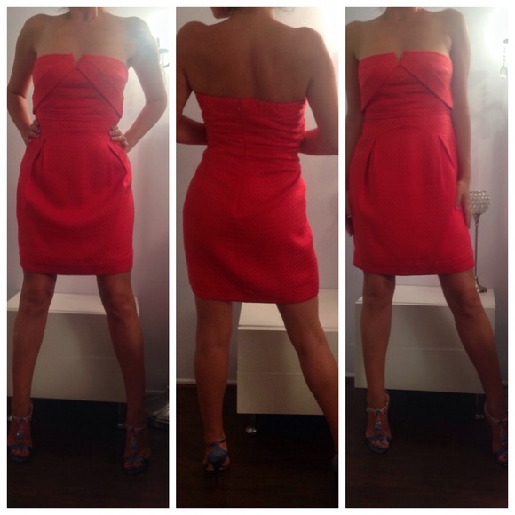 A Beautiful Red tube top Dress!!! Like New!!! - Picture 2 of 3