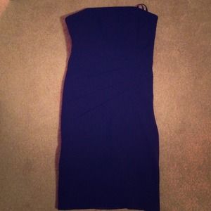 Ann Taylor Strapless navy dress